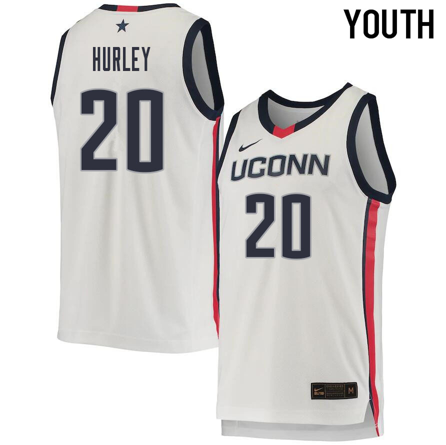 2021 Youth #20 Andrew Hurley Uconn Huskies College Basketball Jerseys Sale-White